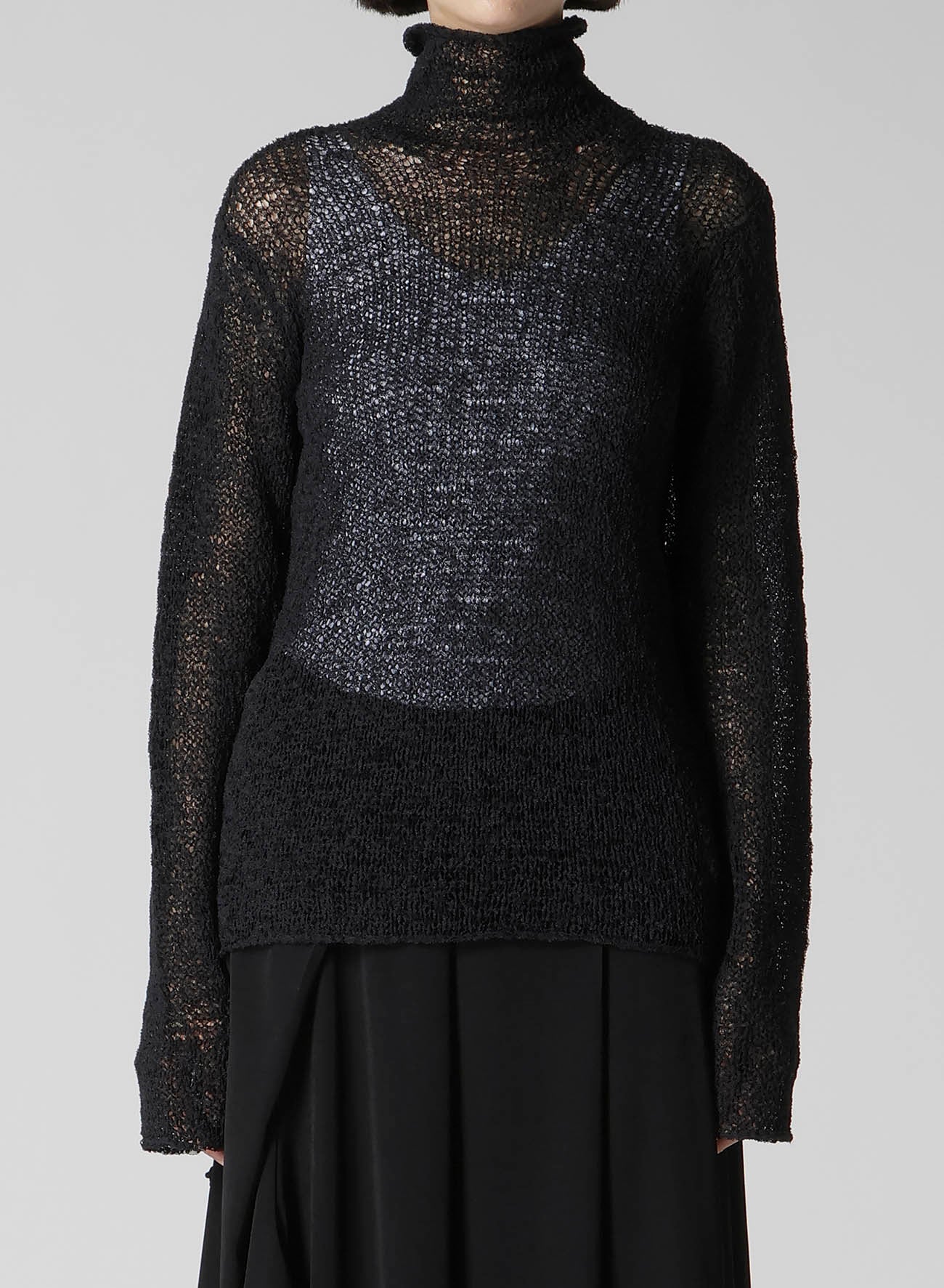 SUMMER KNIT HIGH NECK TOP