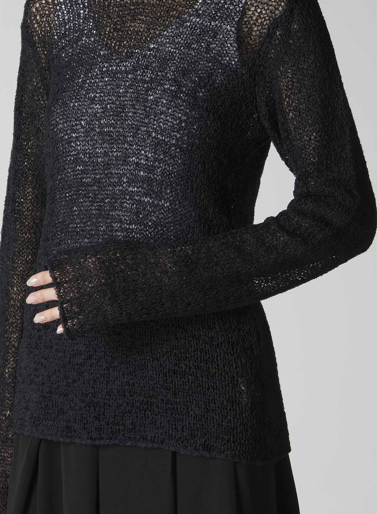 SUMMER KNIT HIGH NECK TOP