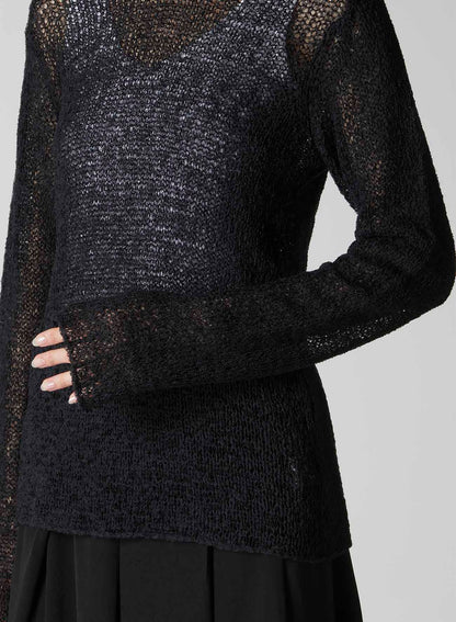 SUMMER KNIT HIGH NECK TOP