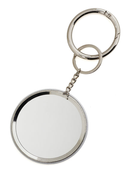 COMBINATION KNITTED KEY CHARM WITH MIRROR