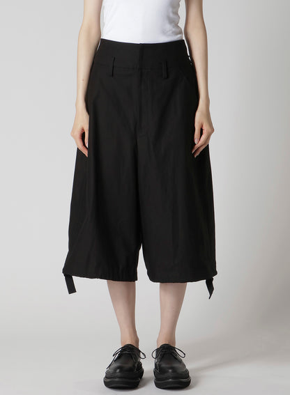 MILITARY BACKSIDE SATIN BERMUDA PANTS