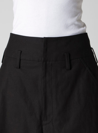 MILITARY BACKSIDE SATIN BERMUDA PANTS