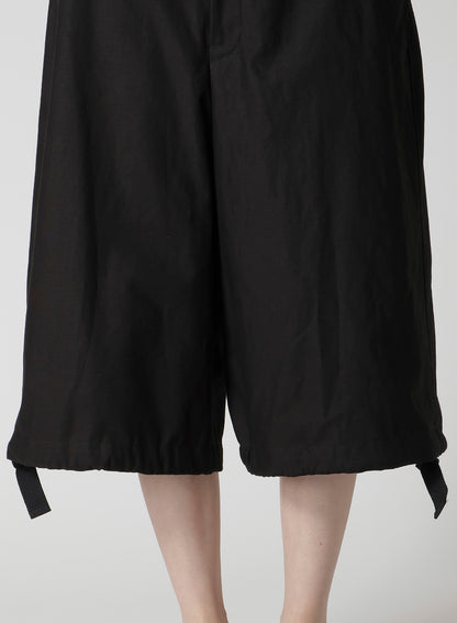 MILITARY BACKSIDE SATIN BERMUDA PANTS