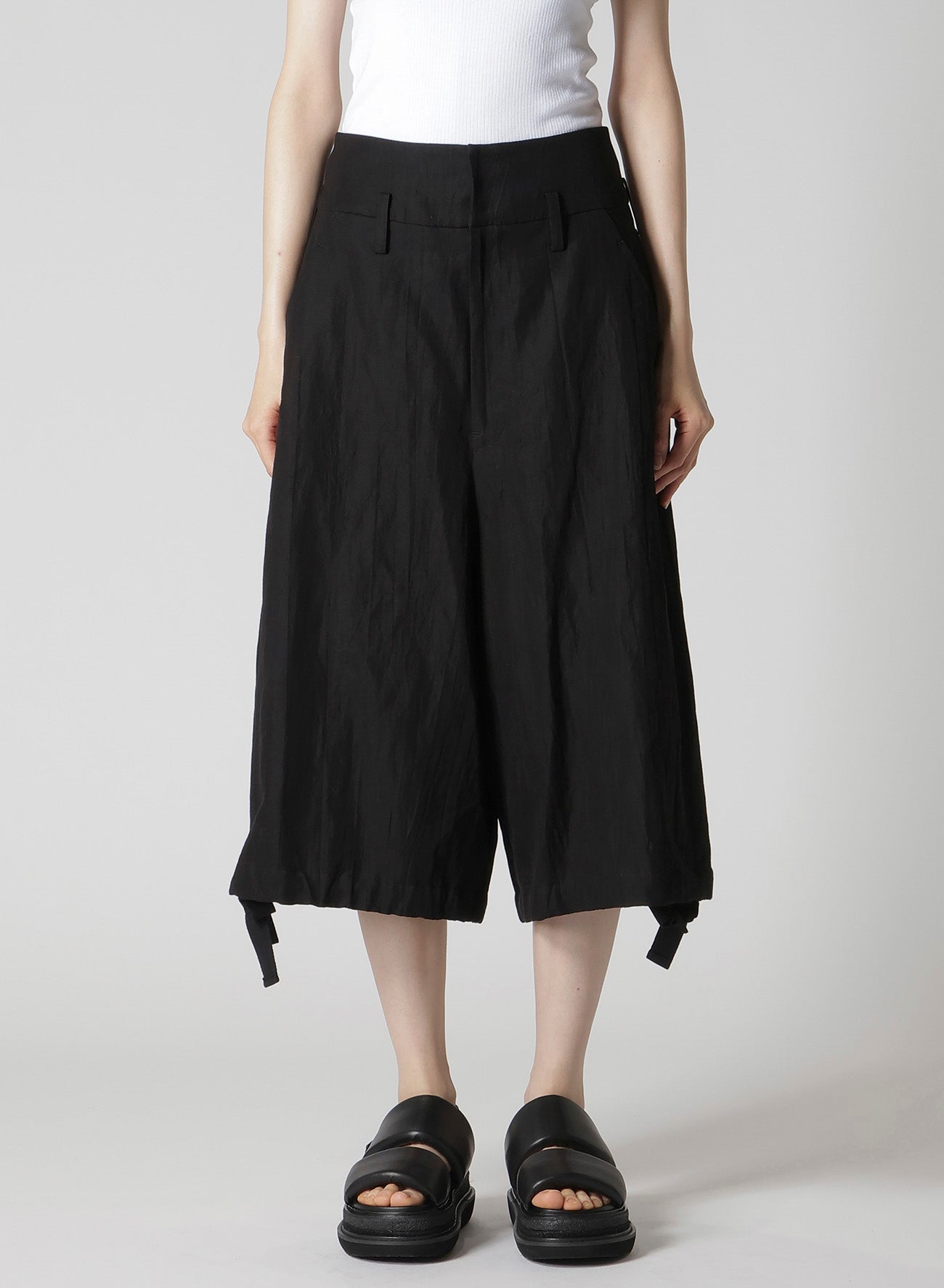 MIXED WEAVE TWILL BERMUDA PANTS – THE SHOP YOHJI YAMAMOTO