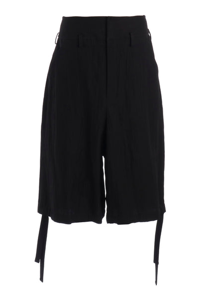 MIXED WEAVE TWILL BERMUDA PANTS