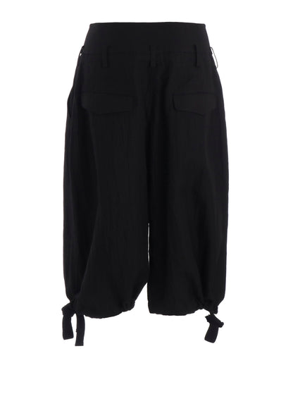 MIXED WEAVE TWILL BERMUDA PANTS