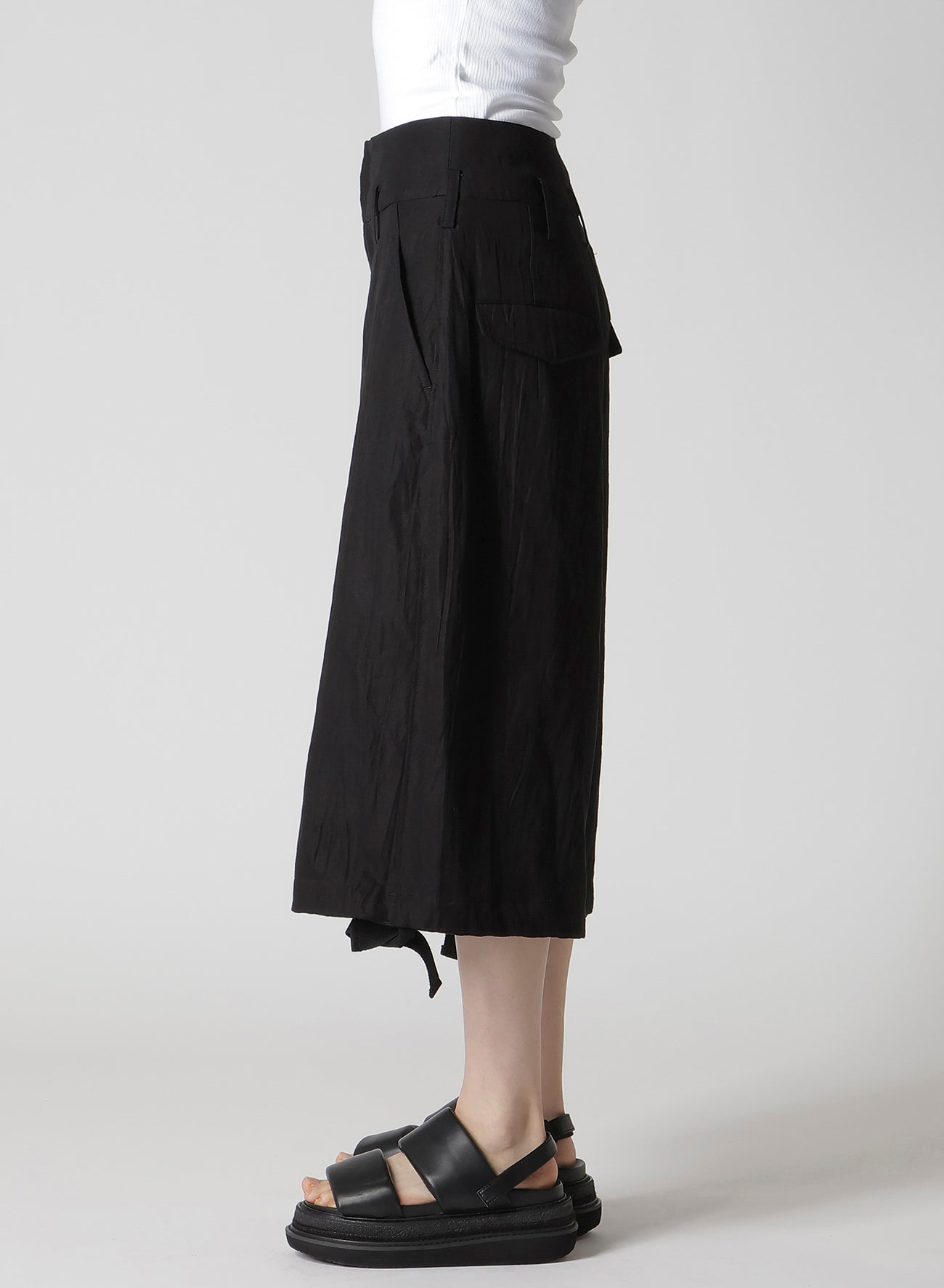 MIXED WEAVE TWILL BERMUDA PANTS