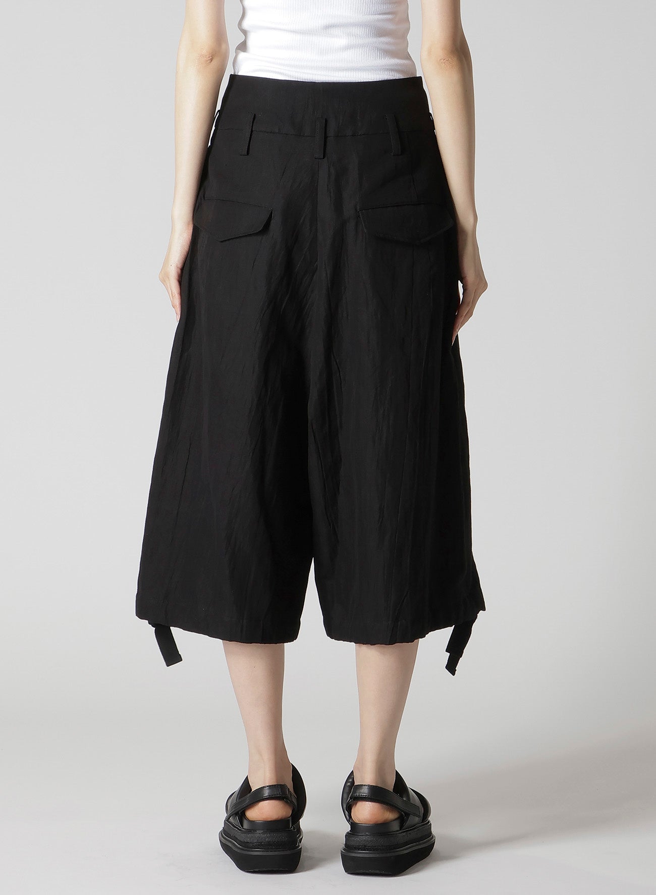 MIXED WEAVE TWILL BERMUDA PANTS