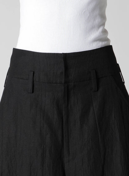 MIXED WEAVE TWILL BERMUDA PANTS