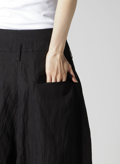 MIXED WEAVE TWILL BERMUDA PANTS