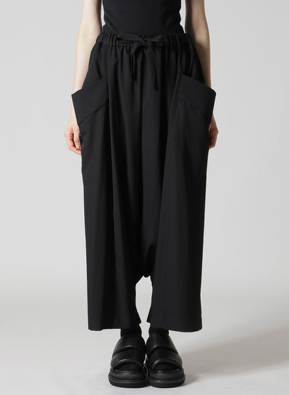 GABARDINE BIG POCKET SAROUEL PANTS