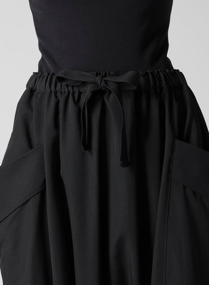 GABARDINE BIG POCKET SAROUEL PANTS