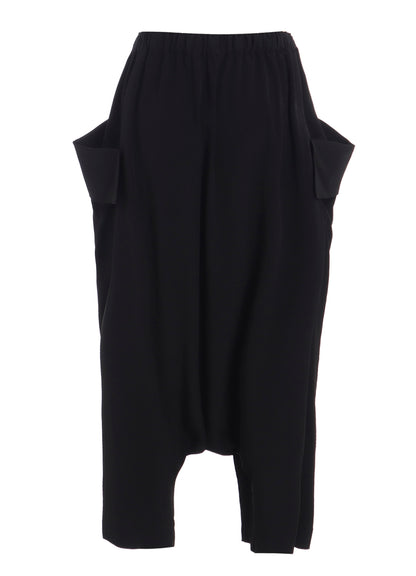 TA/PE CREPE DE CHINE BIG POCKET SAROUEL PANTS