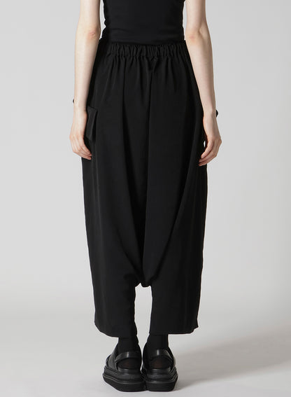 TA/PE CREPE DE CHINE BIG POCKET SAROUEL PANTS
