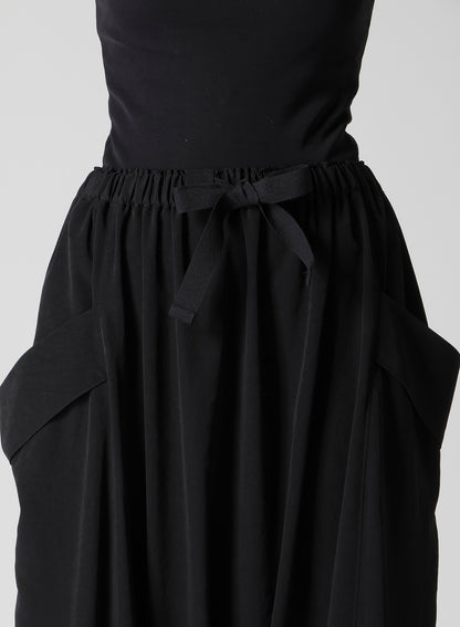 TA/PE CREPE DE CHINE BIG POCKET SAROUEL PANTS