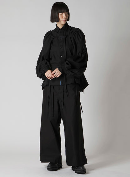 MILITARY BACKSIDE SATIN DOUBLE LOOP D PANTS