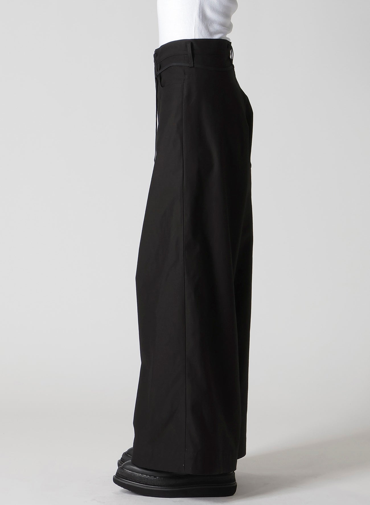 MILITARY BACKSIDE SATIN DOUBLE LOOP D PANTS