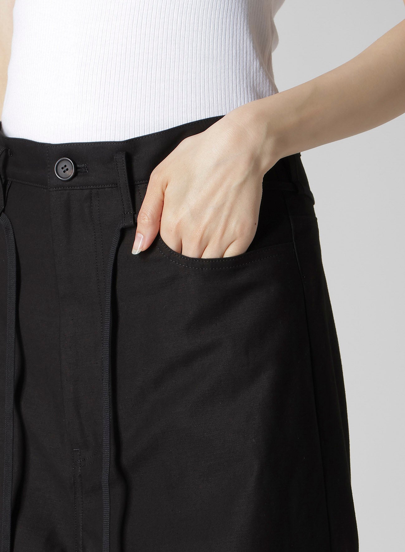 MILITARY BACKSIDE SATIN DOUBLE LOOP D PANTS