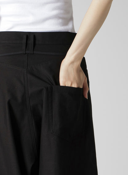 MILITARY BACKSIDE SATIN DOUBLE LOOP D PANTS