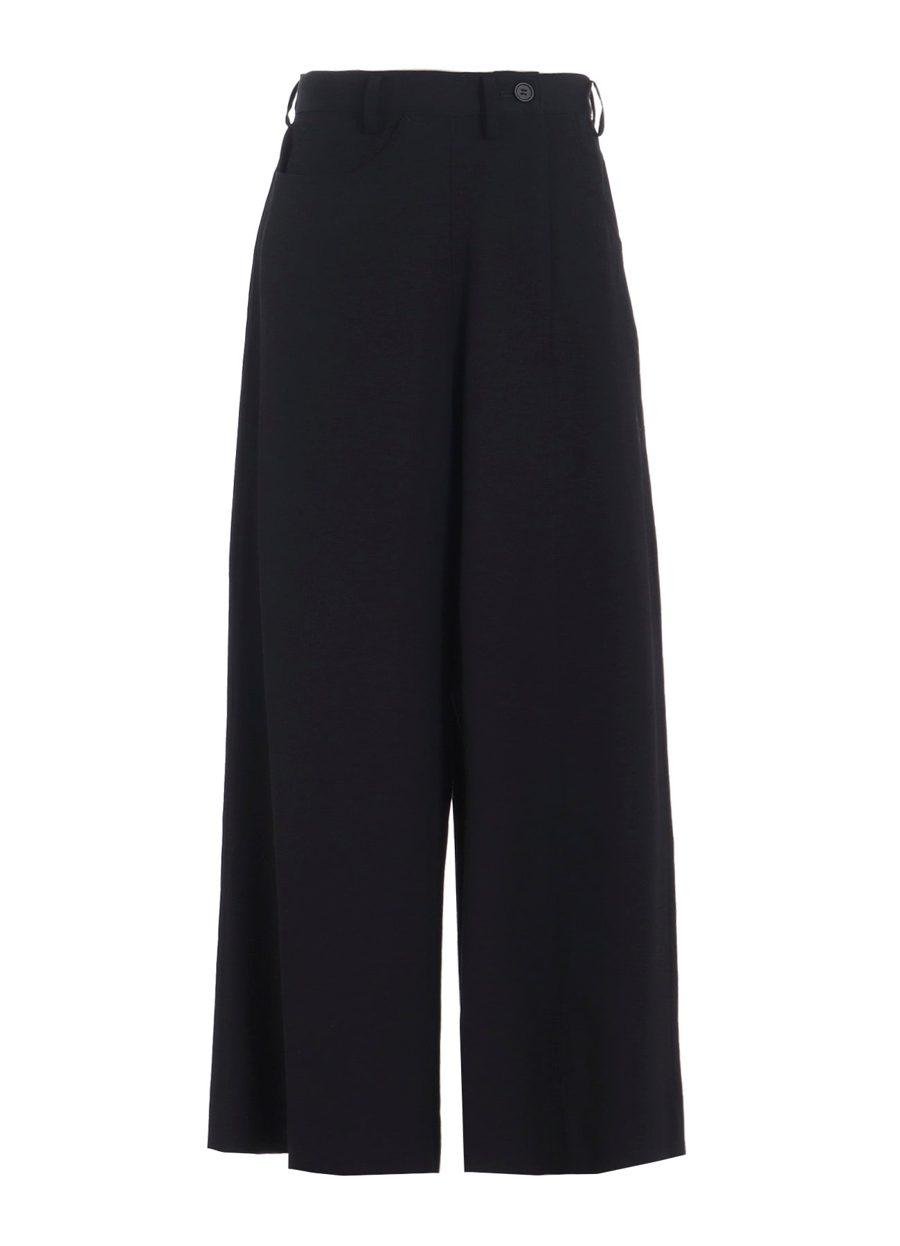 GABARDINE ASYMMETRY BAGGY PANTS