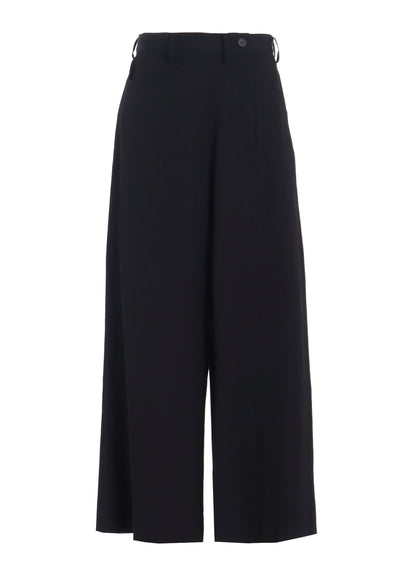 GABARDINE ASYMMETRY BAGGY PANTS