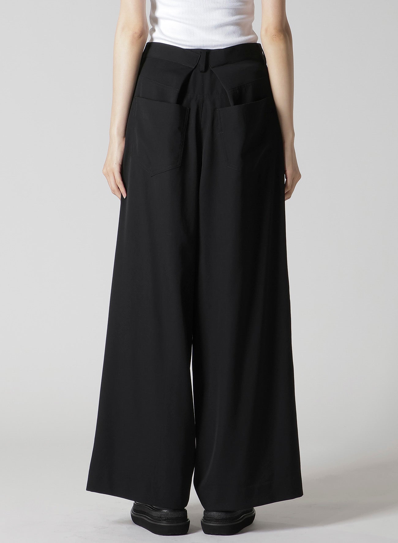 GABARDINE ASYMMETRY BAGGY PANTS – THE SHOP YOHJI YAMAMOTO