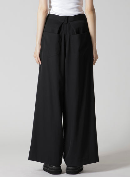 GABARDINE ASYMMETRY BAGGY PANTS