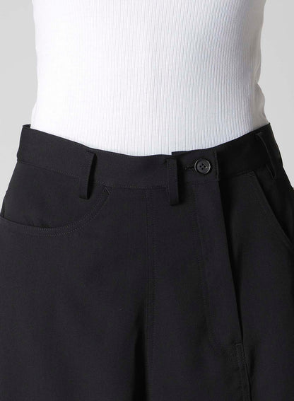 GABARDINE ASYMMETRY BAGGY PANTS