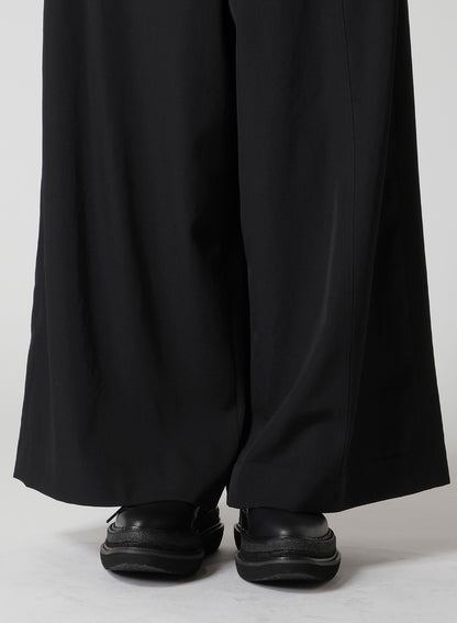 GABARDINE ASYMMETRY BAGGY PANTS