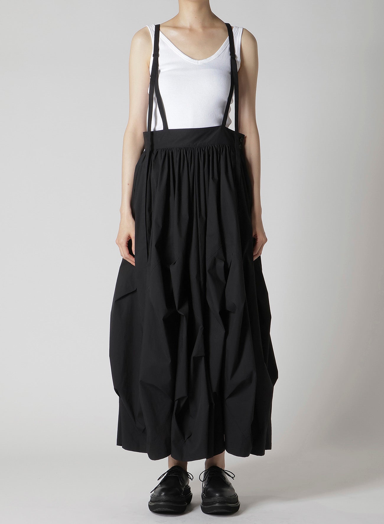 C/PE WEATHER CLOTH SUSPENDER SKIRT – THE SHOP YOHJI YAMAMOTO