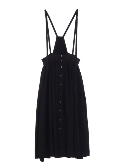 TA/PE CREPE DE CHINE FRONT BUTTON SUSPENDER SKIRT