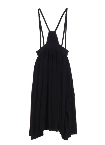 TA/PE CREPE DE CHINE FRONT BUTTON SUSPENDER SKIRT