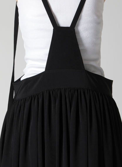 TA/PE CREPE DE CHINE FRONT BUTTON SUSPENDER SKIRT