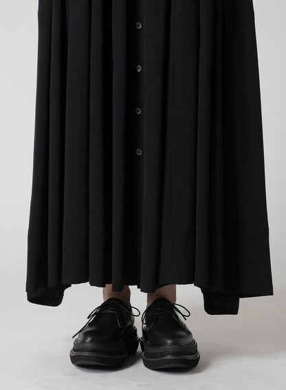 TA/PE CREPE DE CHINE FRONT BUTTON SUSPENDER SKIRT
