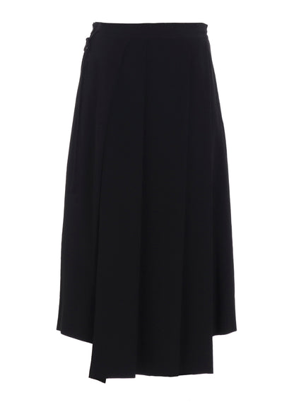 TA/PE CREPE DE CHINE UNBALANCED TUCK SKIRT