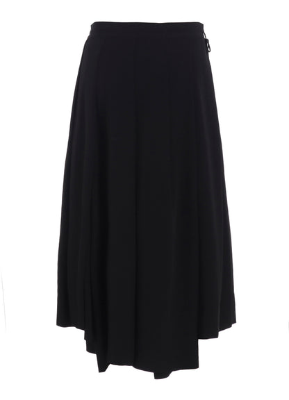 TA/PE CREPE DE CHINE UNBALANCED TUCK SKIRT