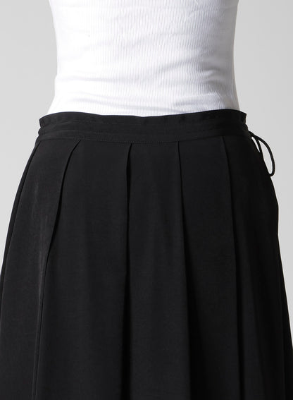 TA/PE CREPE DE CHINE UNBALANCED TUCK SKIRT