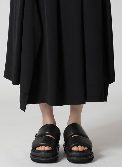 TA/PE CREPE DE CHINE UNBALANCED TUCK SKIRT