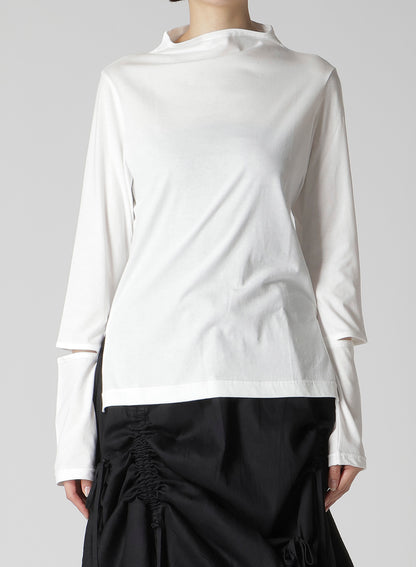 COTTON SINGLE JERSEY SLIT DETAIL T