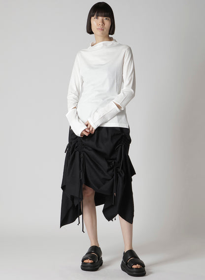 COTTON SINGLE JERSEY SLIT DETAIL T