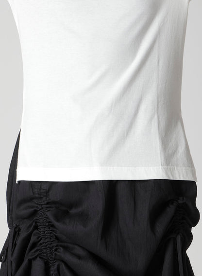 COTTON SINGLE JERSEY SLIT DETAIL T