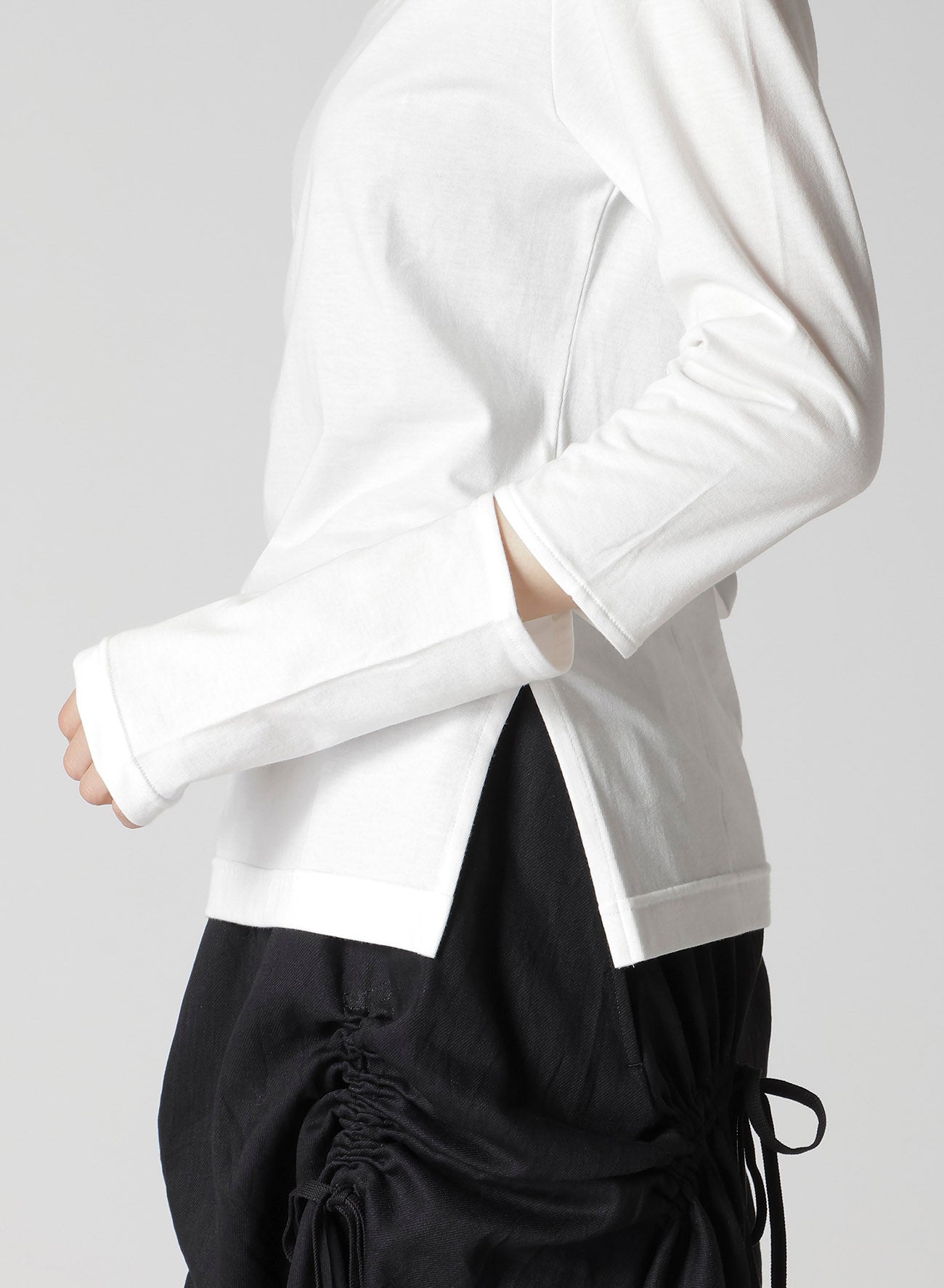 COTTON SINGLE JERSEY SLIT DETAIL T