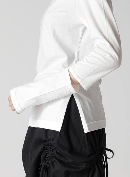 COTTON SINGLE JERSEY SLIT DETAIL T