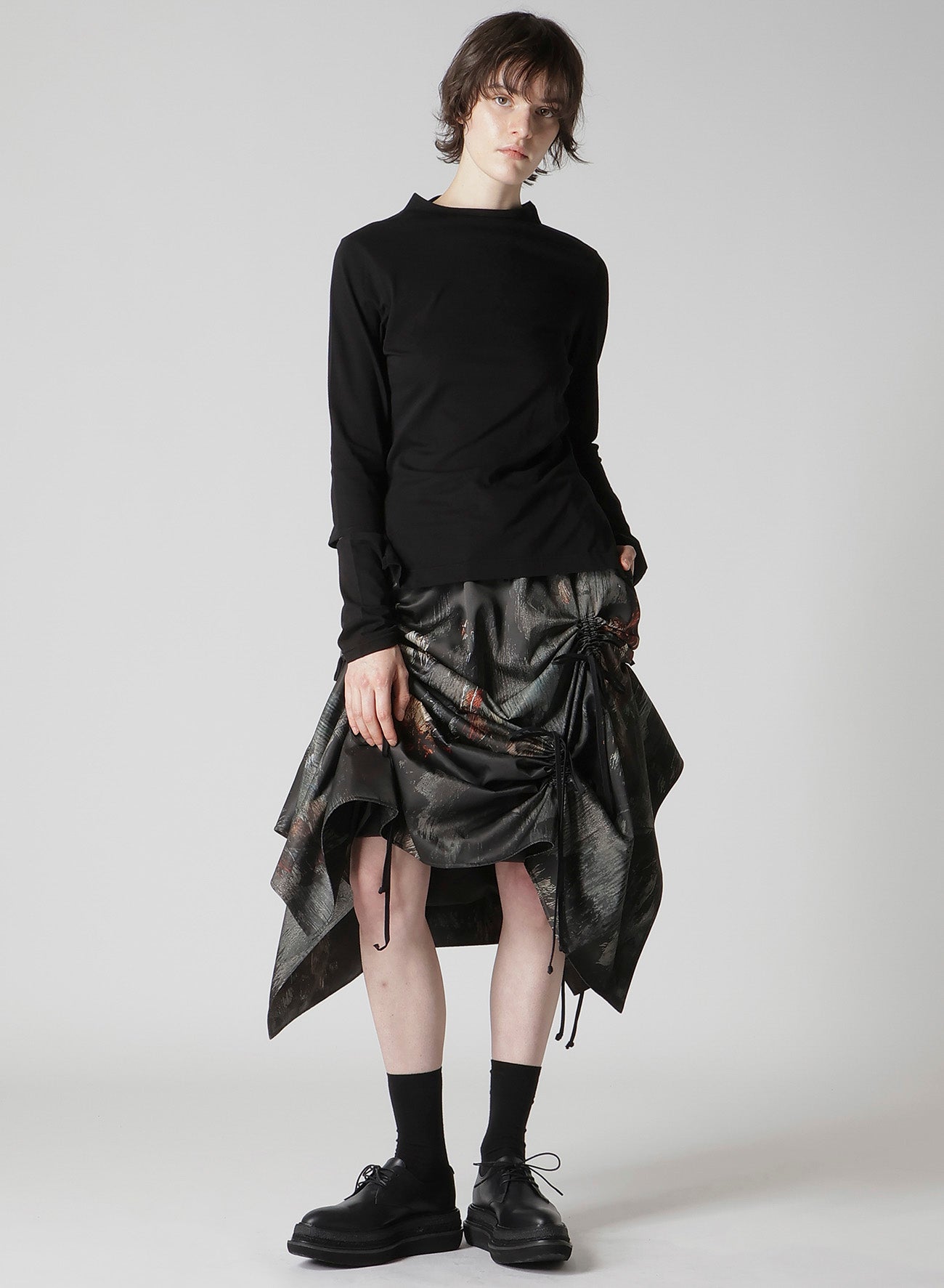 COTTON SINGLE JERSEY SLIT DETAIL T