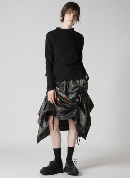 COTTON SINGLE JERSEY SLIT DETAIL T