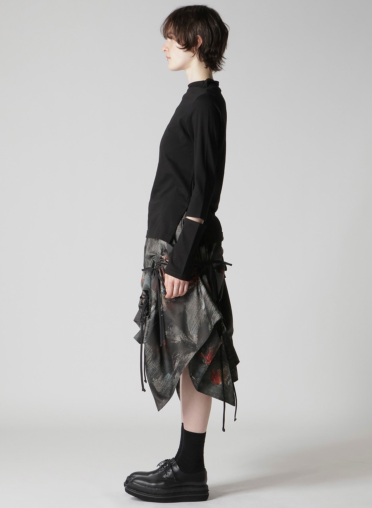 COTTON SINGLE JERSEY SLIT DETAIL T