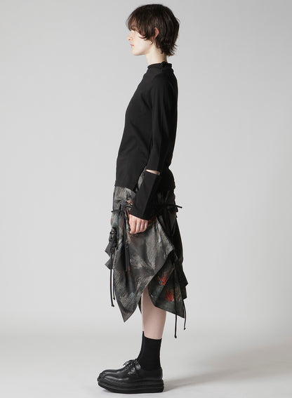 COTTON SINGLE JERSEY SLIT DETAIL T