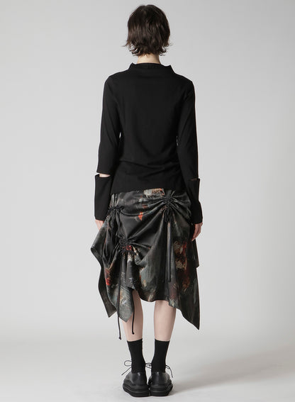 COTTON SINGLE JERSEY SLIT DETAIL T