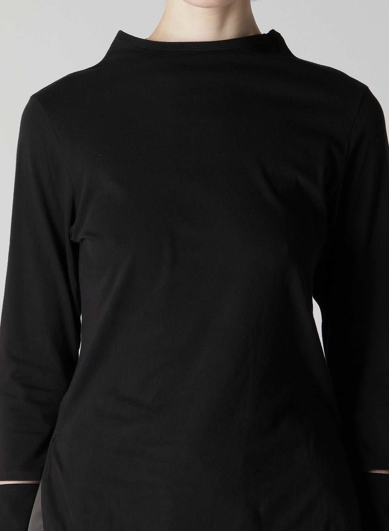 COTTON SINGLE JERSEY SLIT DETAIL T