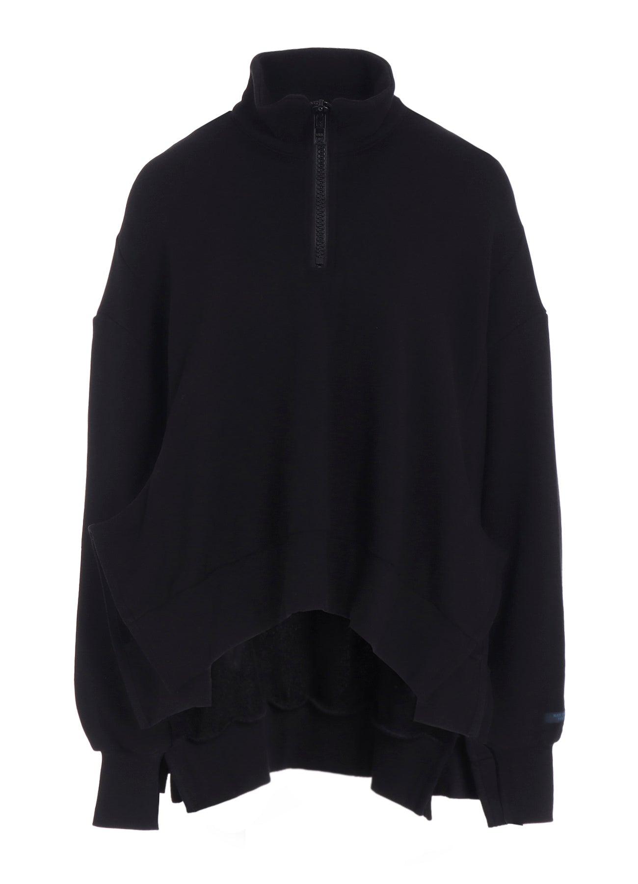 Liy/C FRENCH TERRY FLARED HALF-ZIP PULLOVER